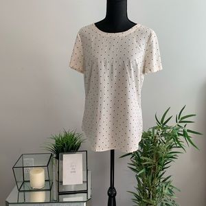 Short Sleeve Polka Dot Blouse